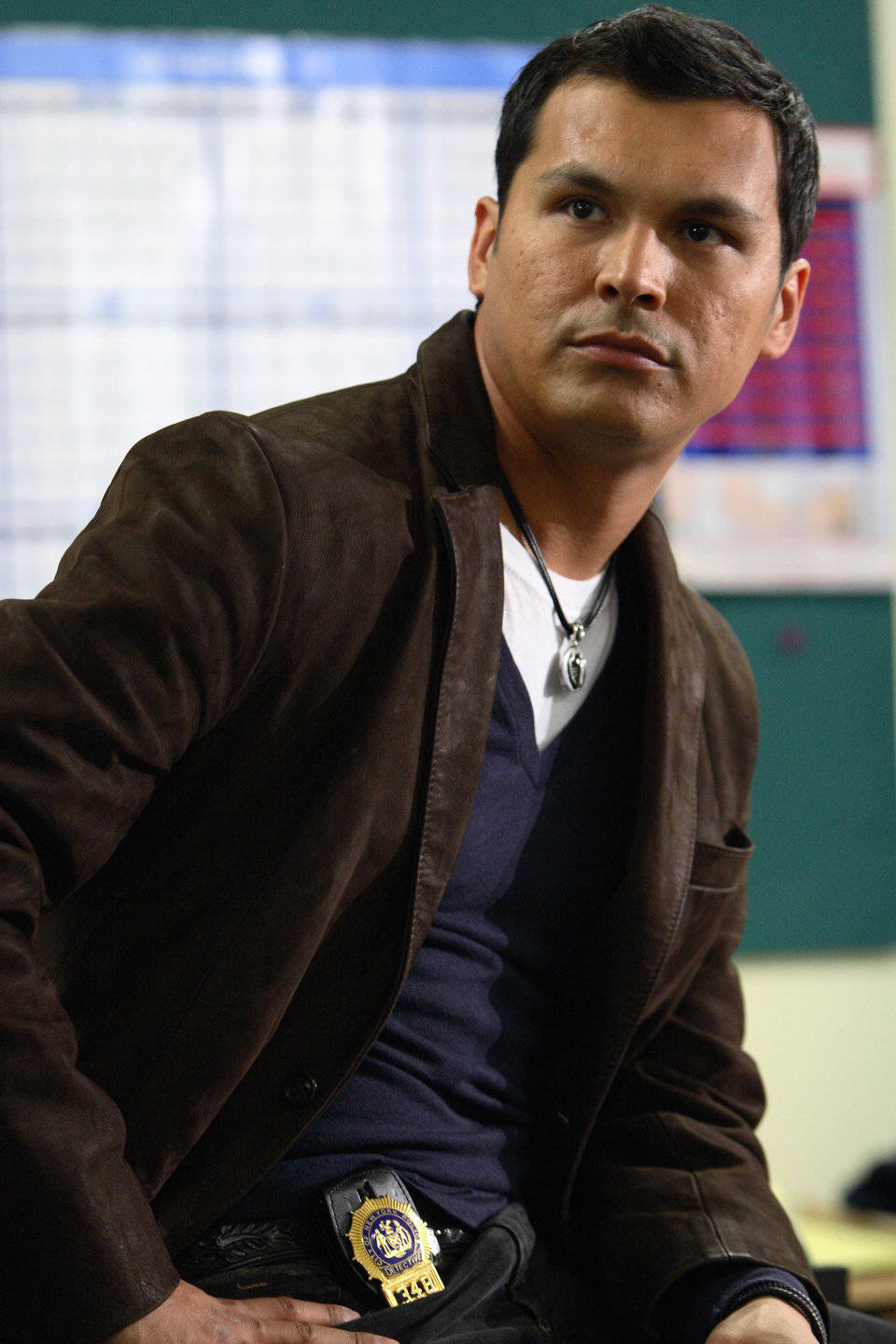 Adam Beach In Stylish Brown Jacket Wallpaper