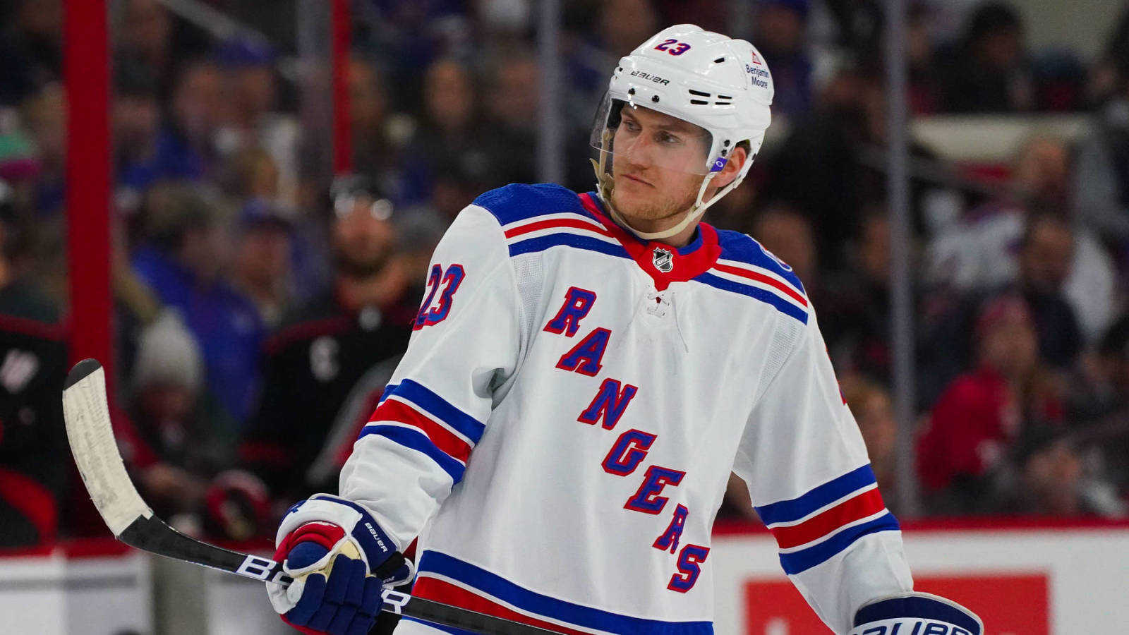 Adam Fox White New York Rangers Angry Wallpaper