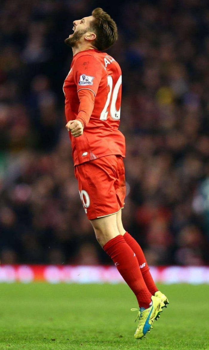 Adam Lallana Jumping In Celebration Wallpaper