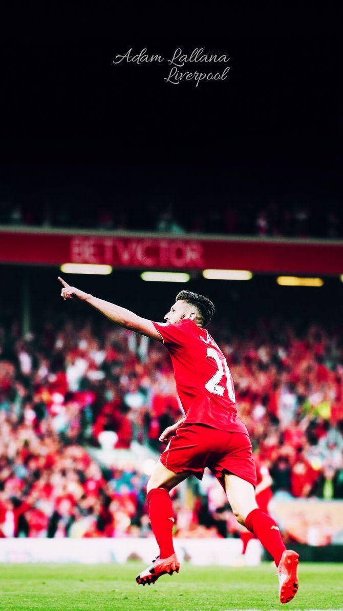 Adam Lallana Pointing At Fans Wallpaper