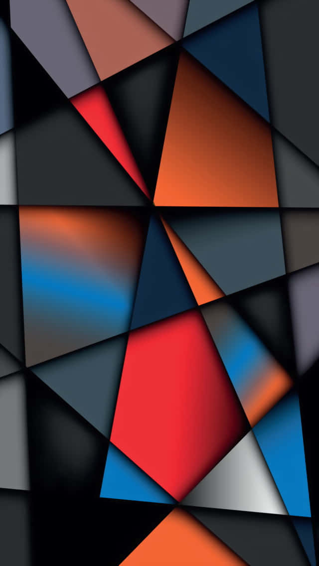 Add A Colourful Touch To Your Device With This Geometric Iphone Wallpaper Wallpaper