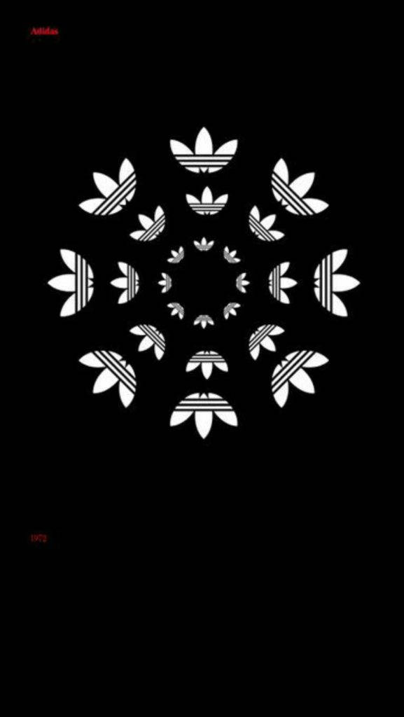 Adidas Iphone Logo In Circular Pattern Wallpaper