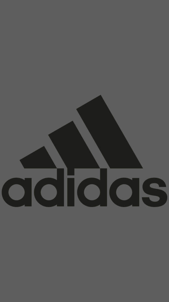 Adidas Iphone Logo On Gray Background Wallpaper