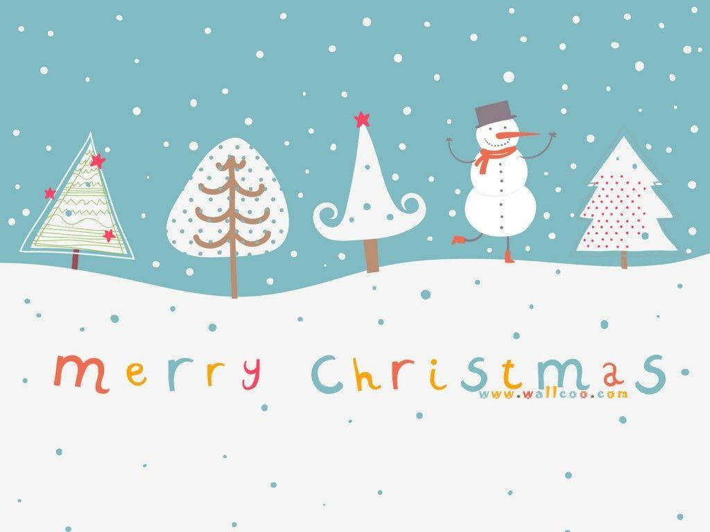 Adorable Christmas Laptop Background For Kids Wallpaper