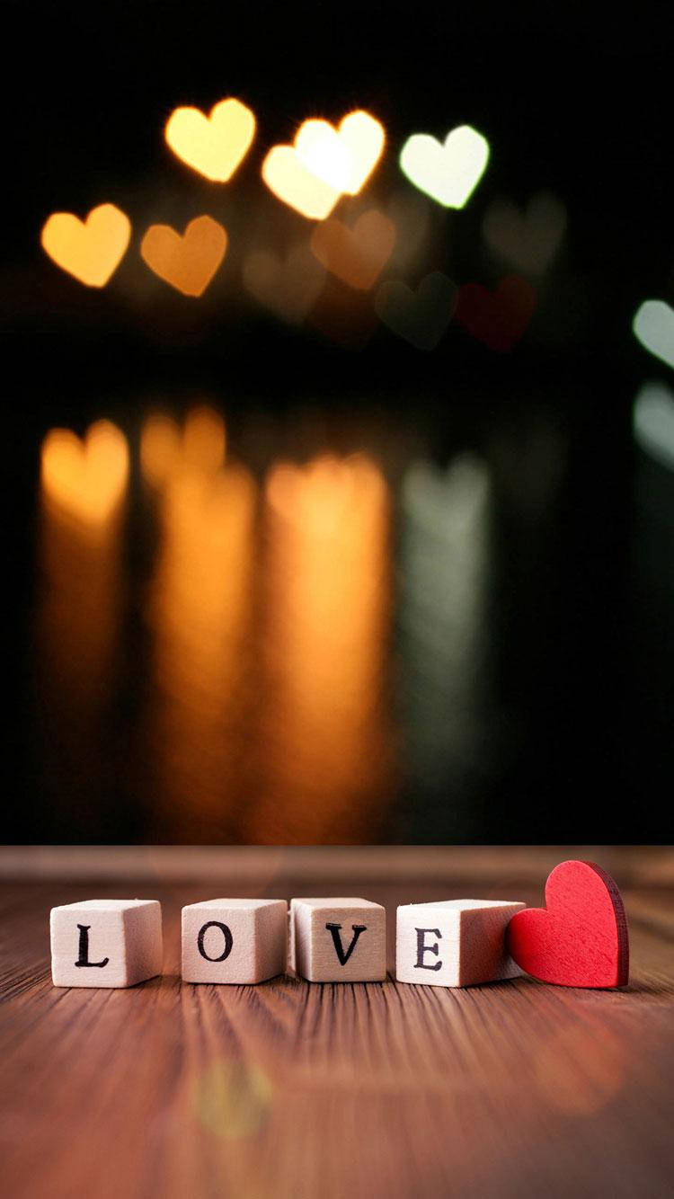 Adorable Cubes Heart Love Iphone Wallpaper