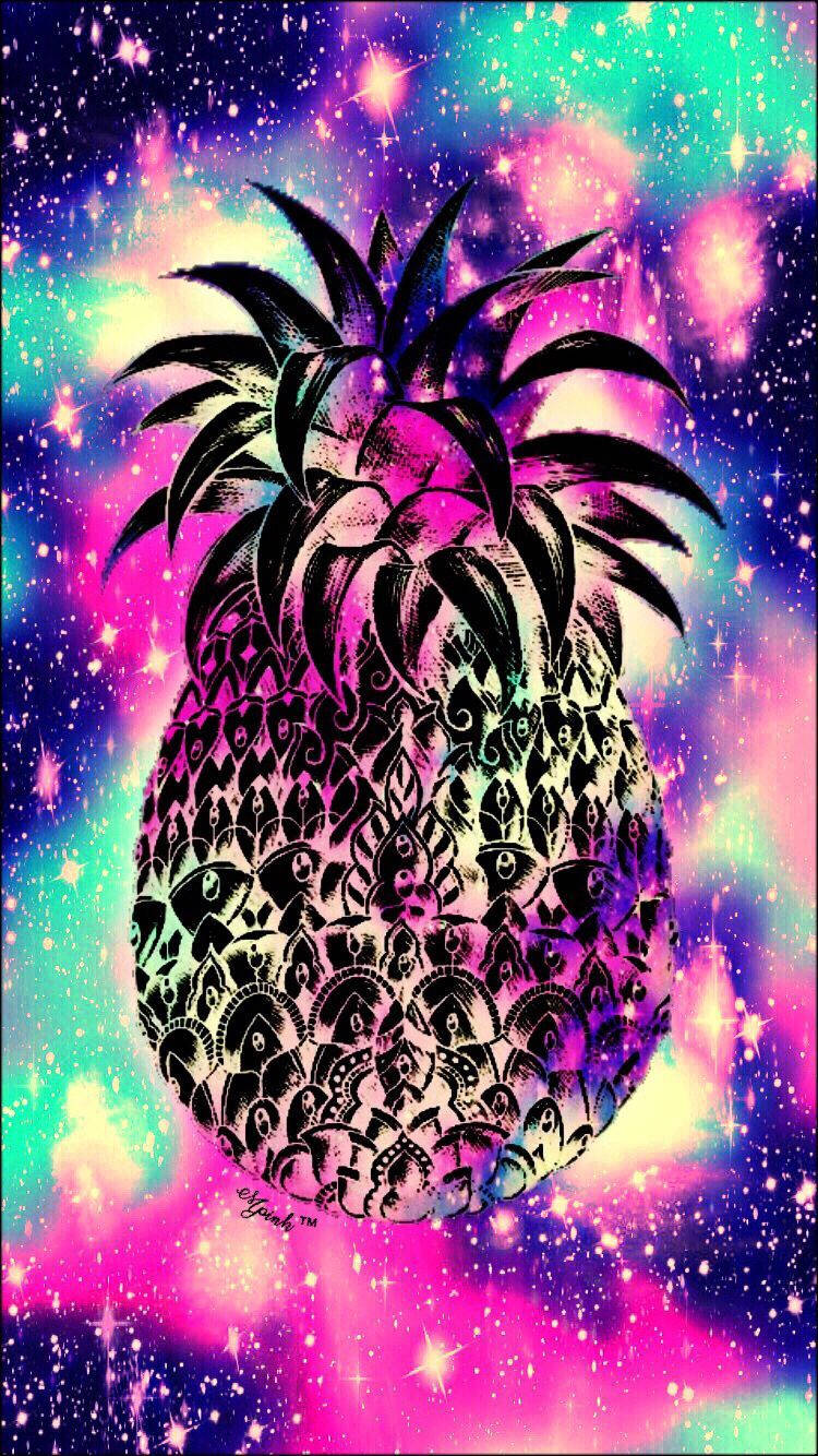 Adorable Girly Pineapple Phone Wallpaper Wallpaper