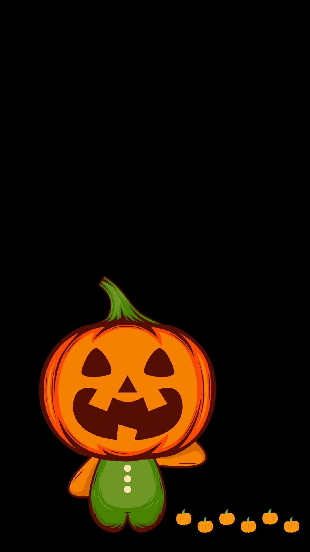 Adorable Little Pumpkin With A Smiley Face Wallpaper