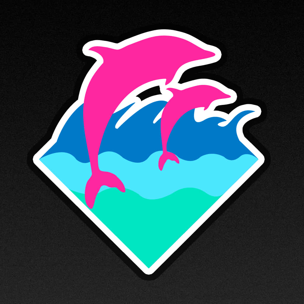 Adorable Pink Dolphin Wallpaper