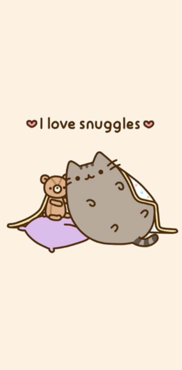 Adorable Pusheen Cat! Wallpaper