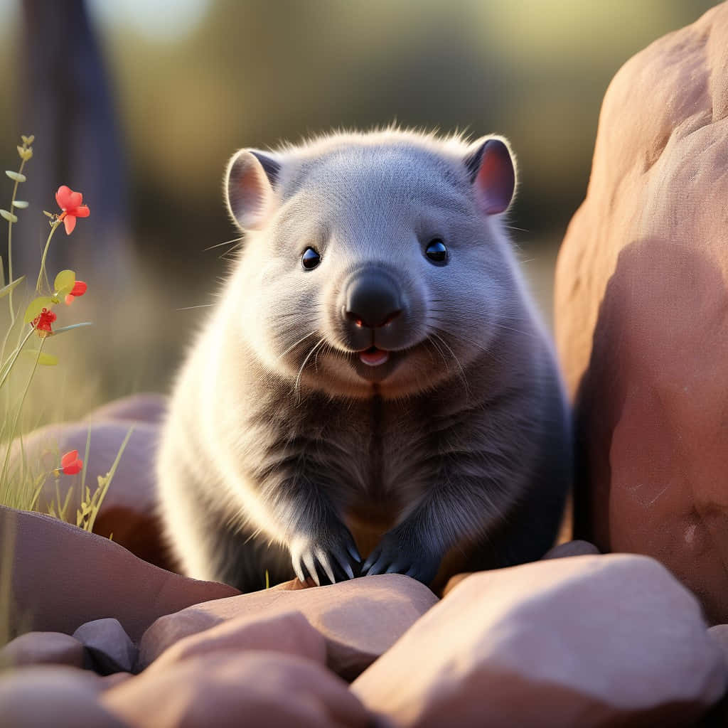 Adorable Wombatin Nature.jpg Wallpaper