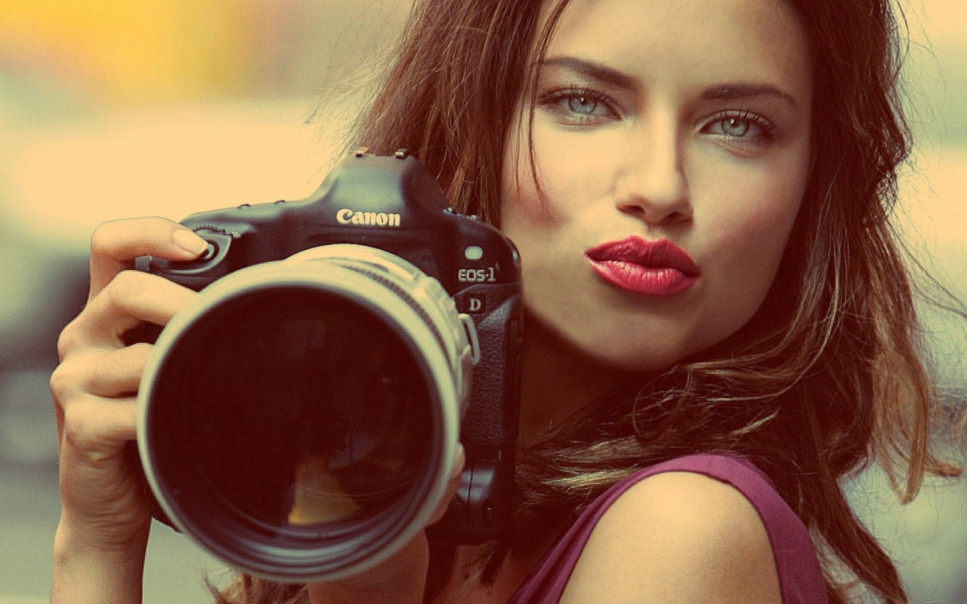 Download free Adriana Lima With Camera Wallpaper - MrWallpaper.com