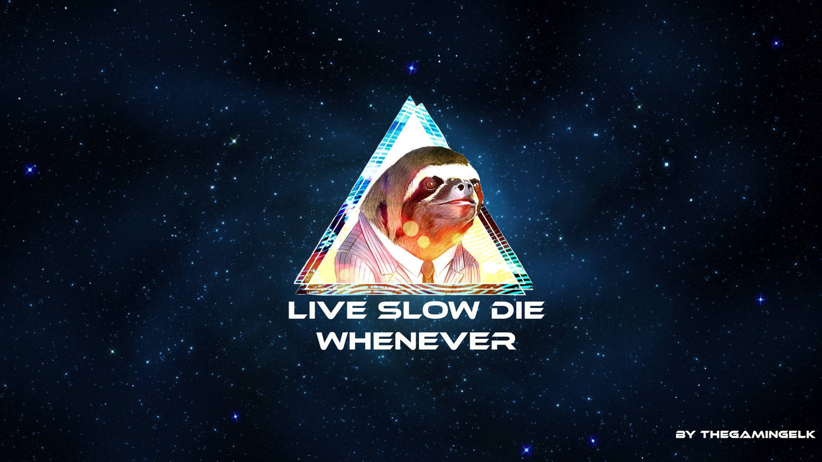 Adult Sloth Inside A Triangle Wallpaper