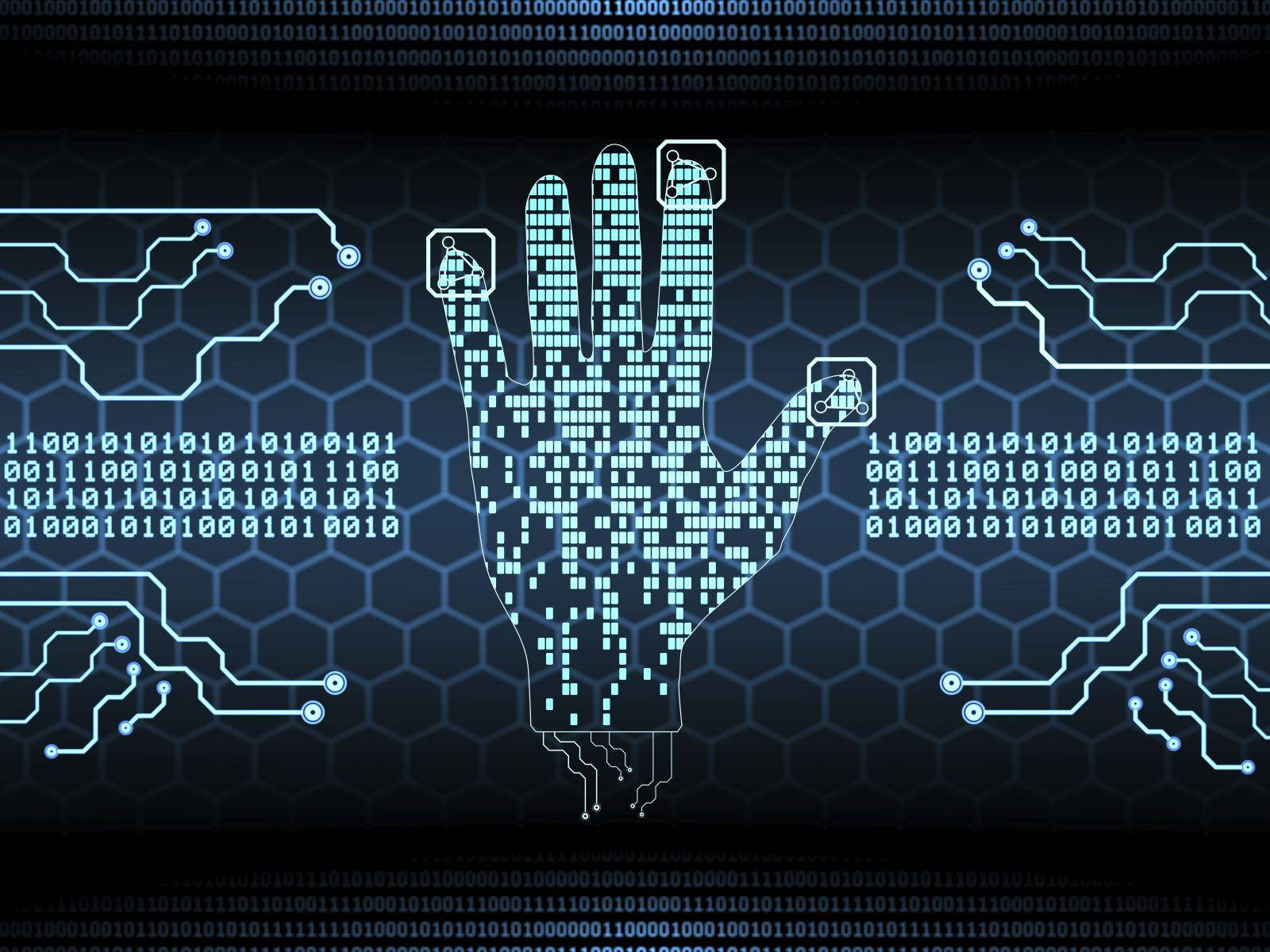 Advanced Fingerprint Cyber Security Wallpaper