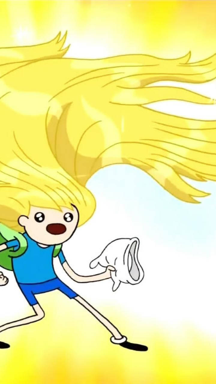 Adventure Time Finn's Yellow Hair Wallpaper