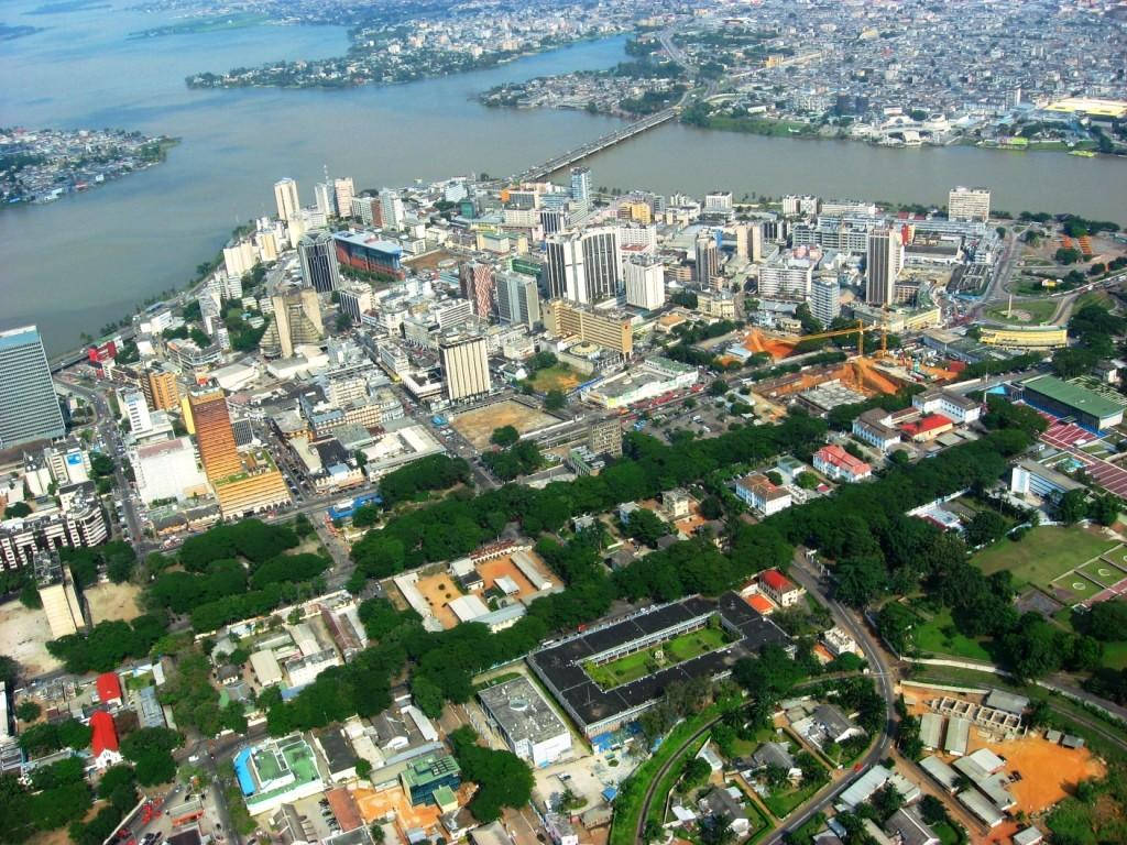 Aerial City View In Ivory Coast Wallpaper