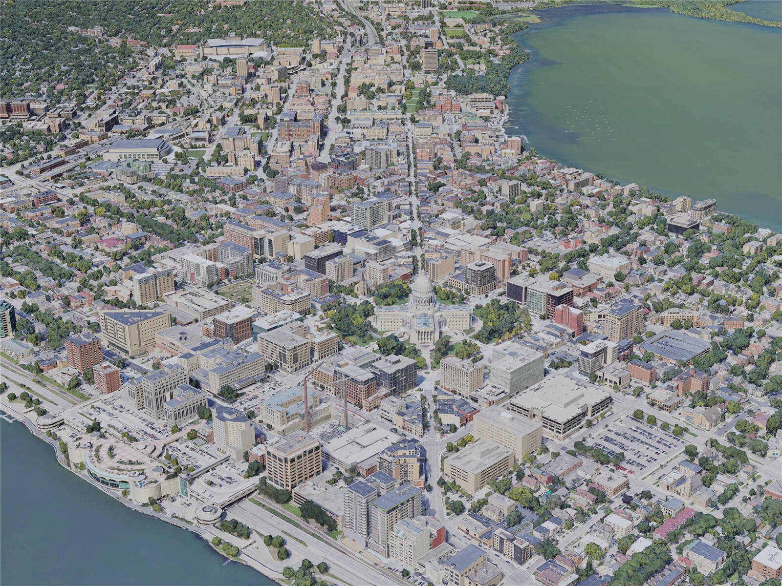 Aerial Image Of Madison Wallpaper