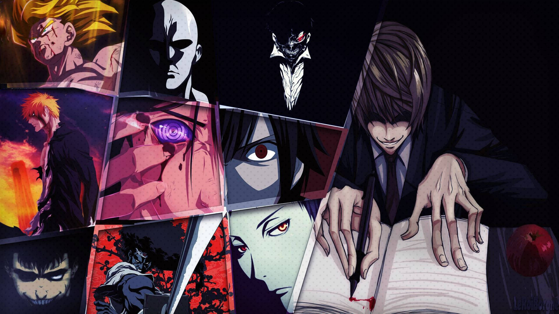 Download free Aesthetic Anime Desktop Collage Of Boys Wallpaper -  MrWallpaper.com