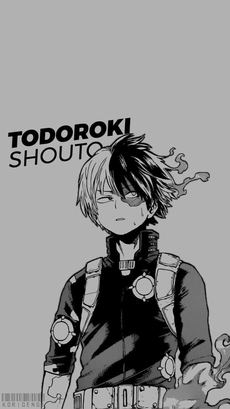 Aesthetic Black Todoroki Background Wallpaper