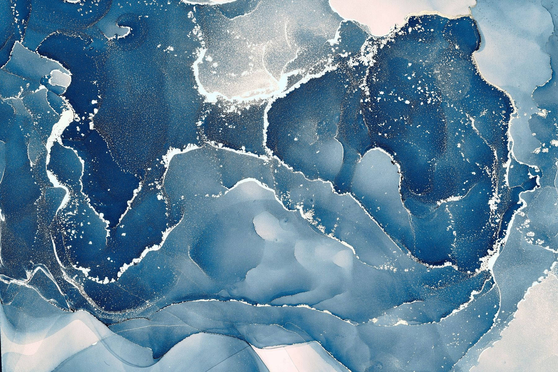 Aesthetic Blue Marble Desktop Wallpaper