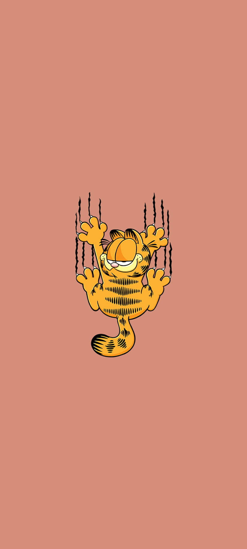 Aesthetic Cartoon Messy Garfield Ripping Wallpaper
