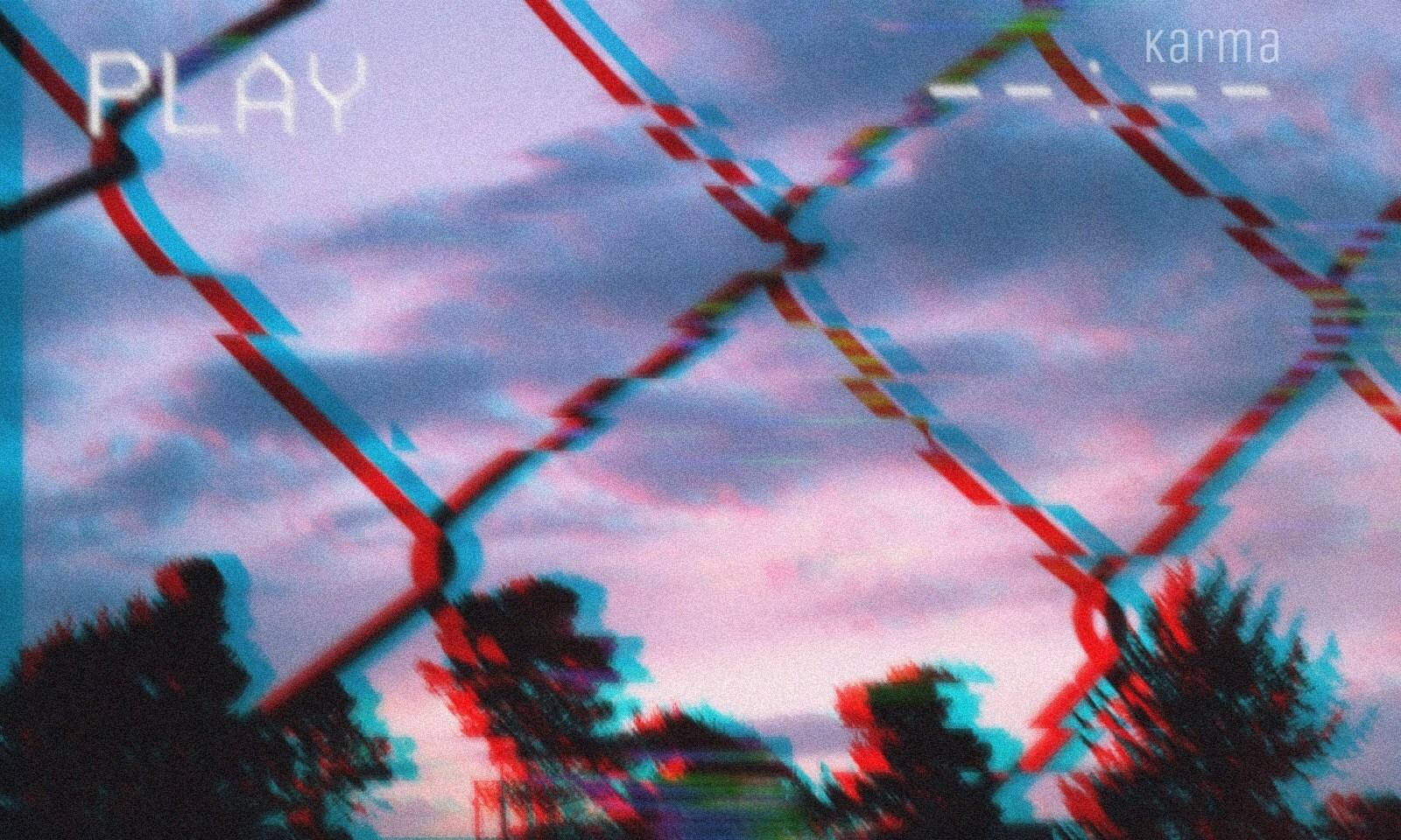 Aesthetic Clouds Glitched Grunge Pfp Wallpaper