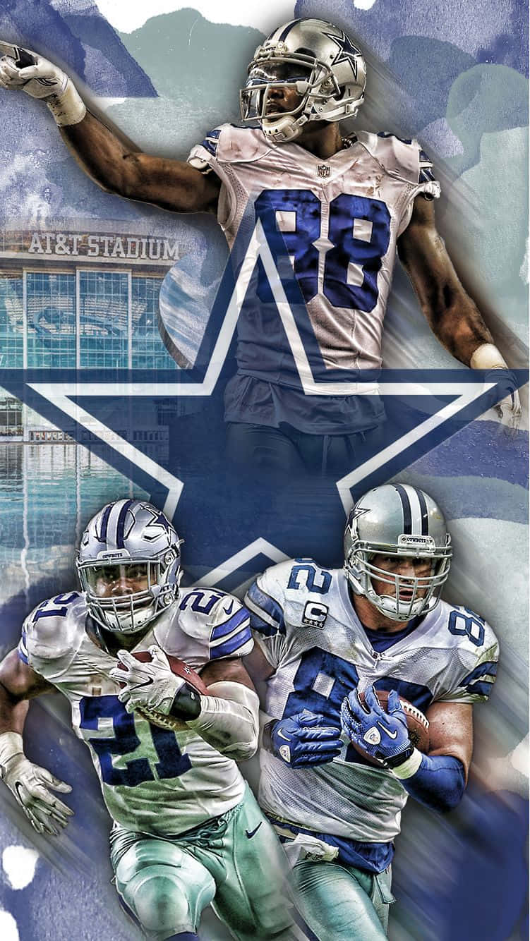 Aesthetic Collage Of Dallas Cowboys Iphone Wallpaper