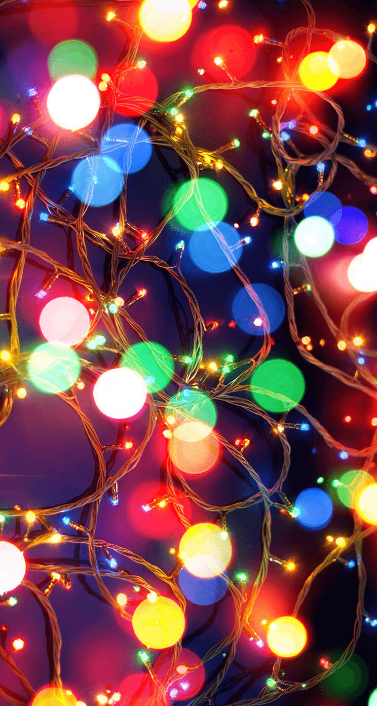 Aesthetic Colorful Christmas Lights Wallpaper