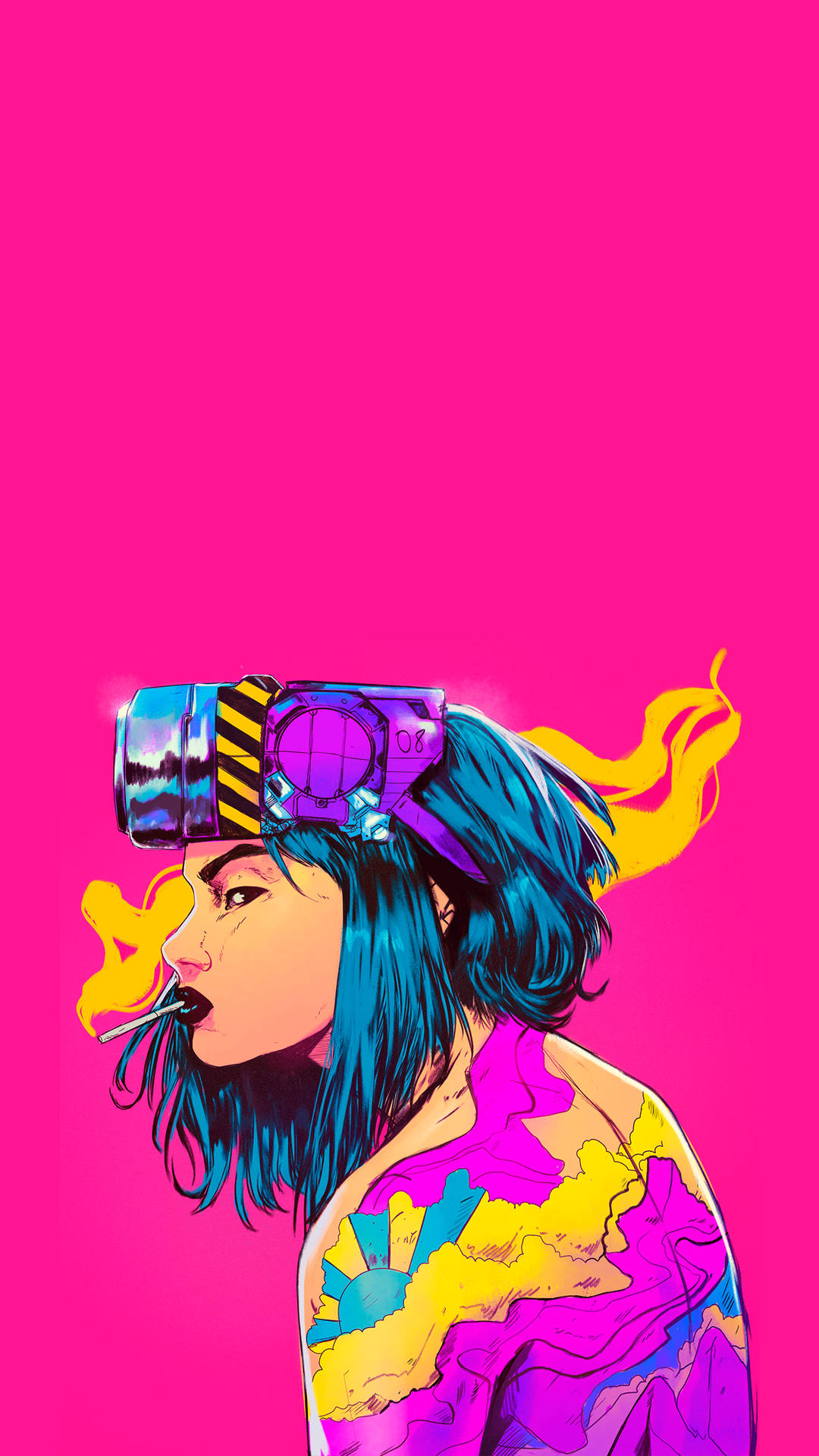 Aesthetic Girl Smoking New Phone Wallpaper