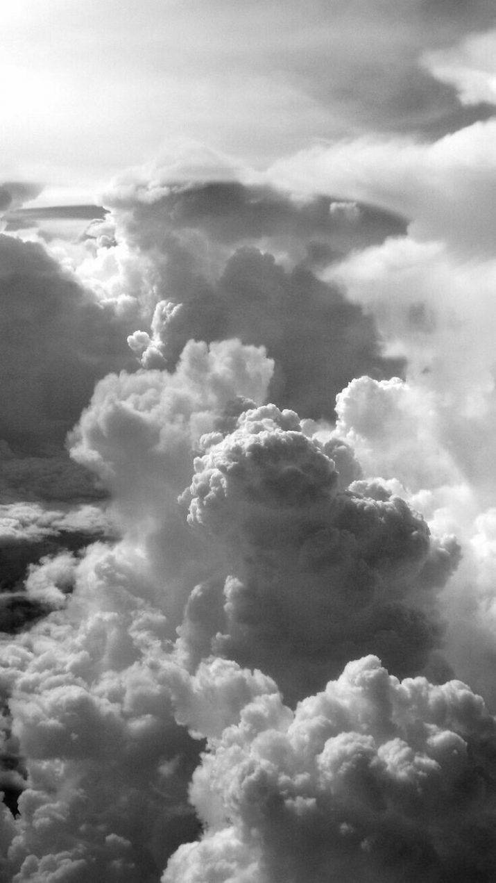 Aesthetic Gray Clouds Phone Background Wallpaper