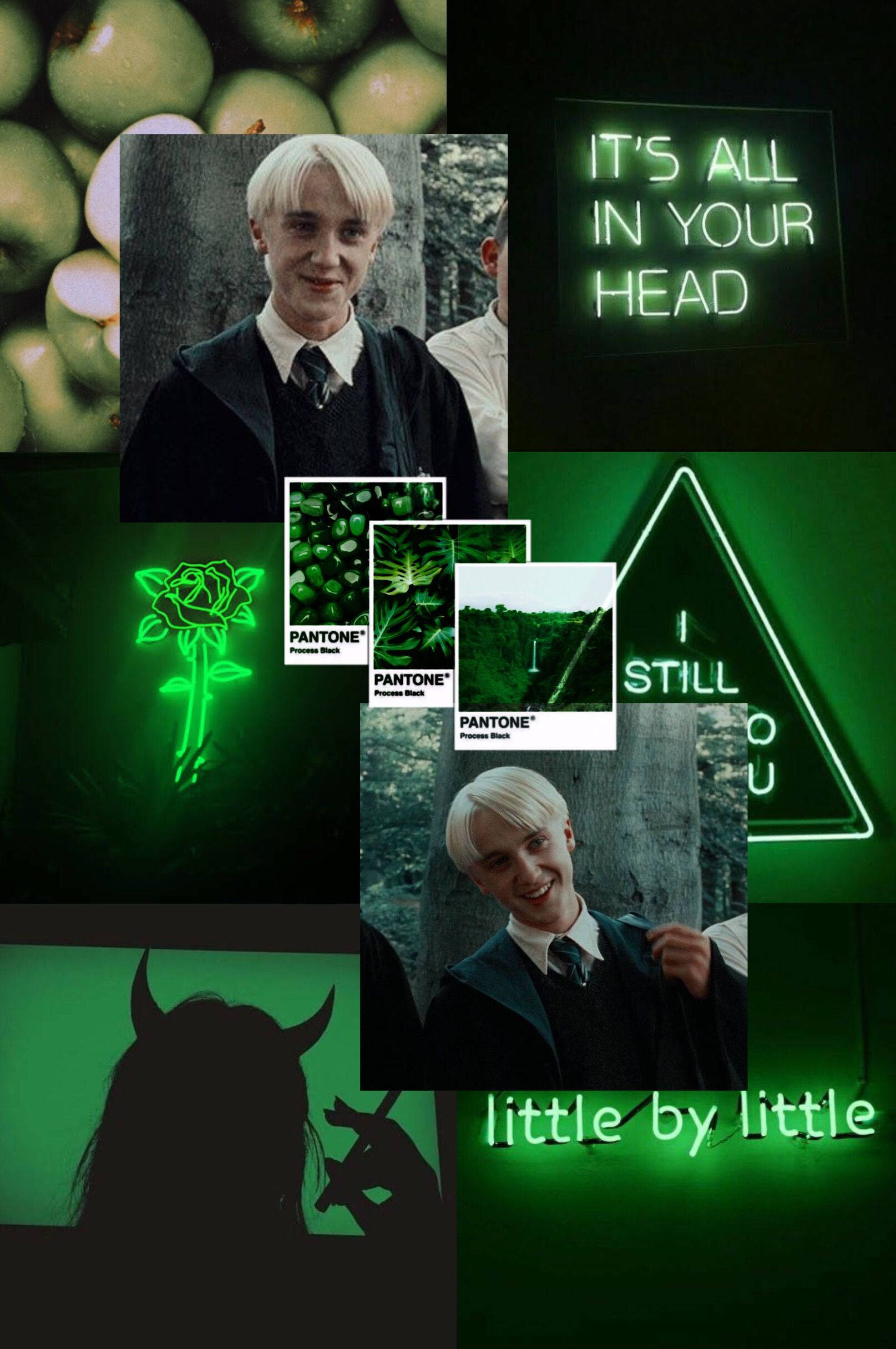 Aesthetic Green Apple Draco Malfoy Wallpaper