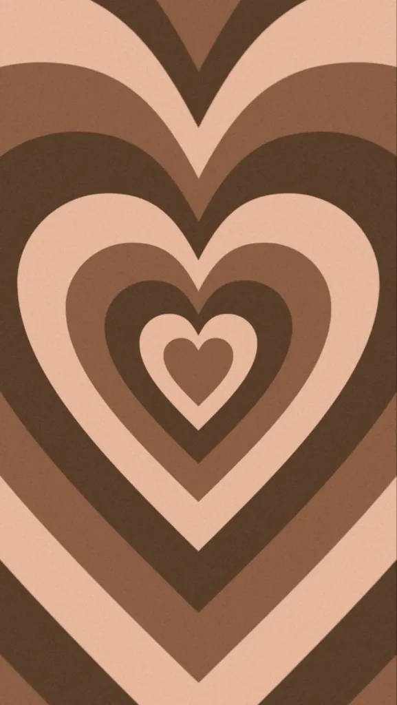 Aesthetic Iphone X Brown Heart Wallpaper