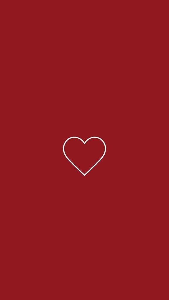 Aesthetic Iphone X Red Heart Icon Wallpaper