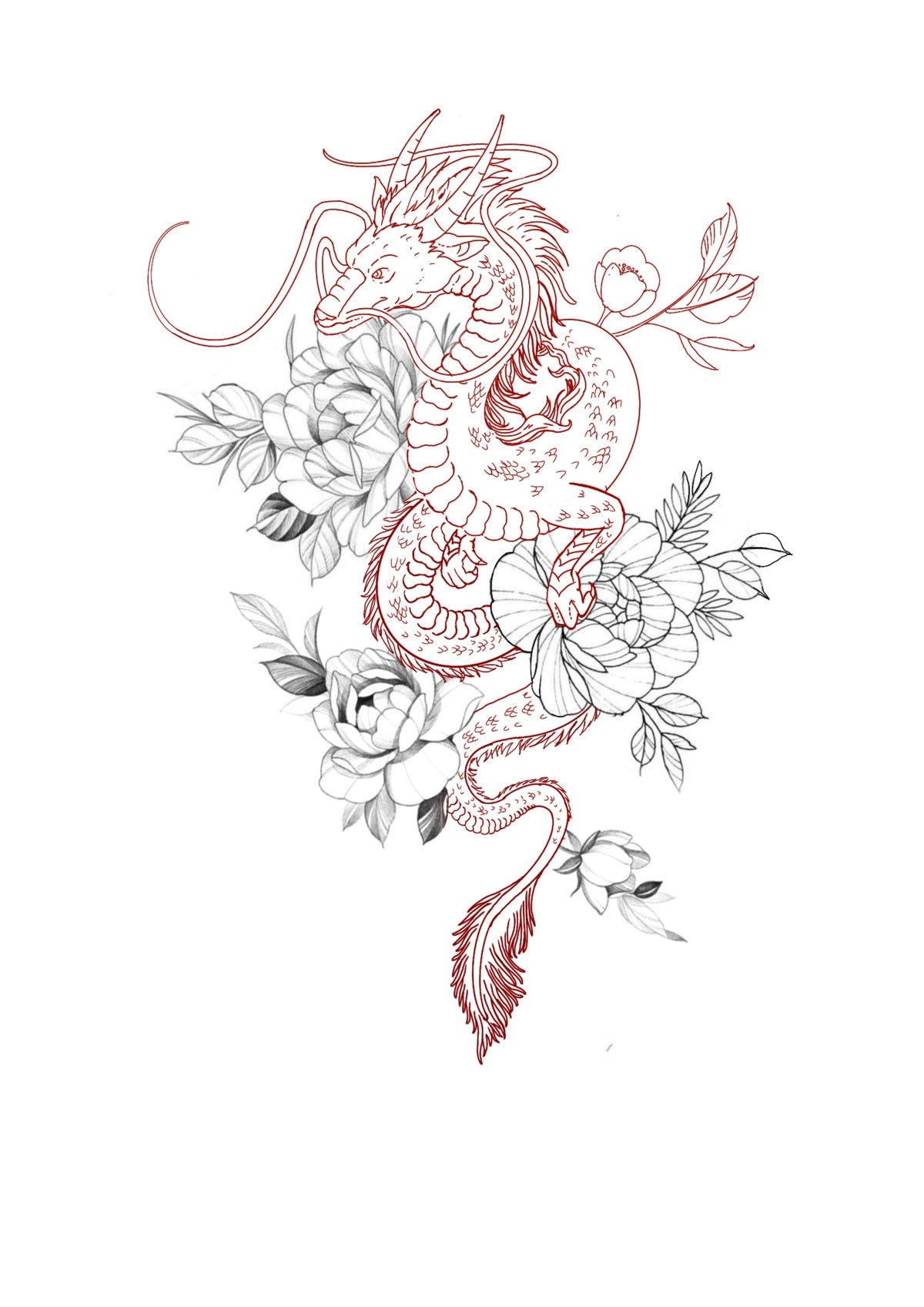 Aesthetic Japanese Dragon Tattoo Wallpaper