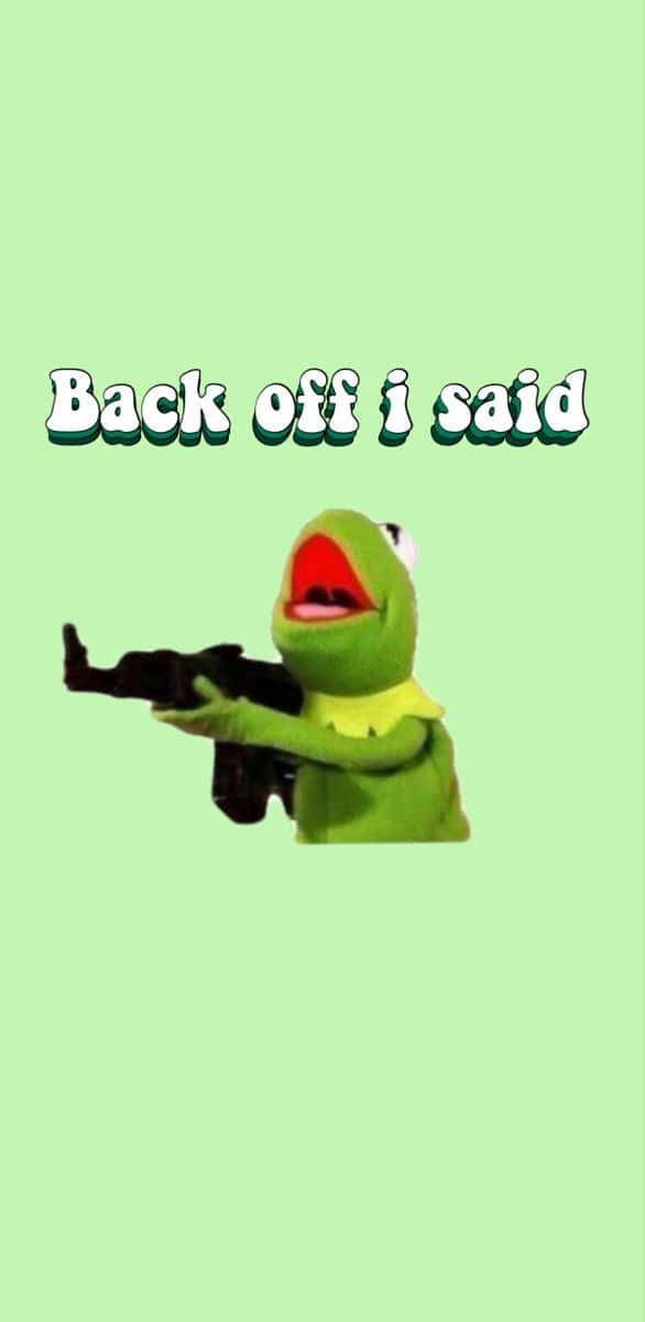 Aesthetic Kermit Pointing Gun Meme Wallpaper