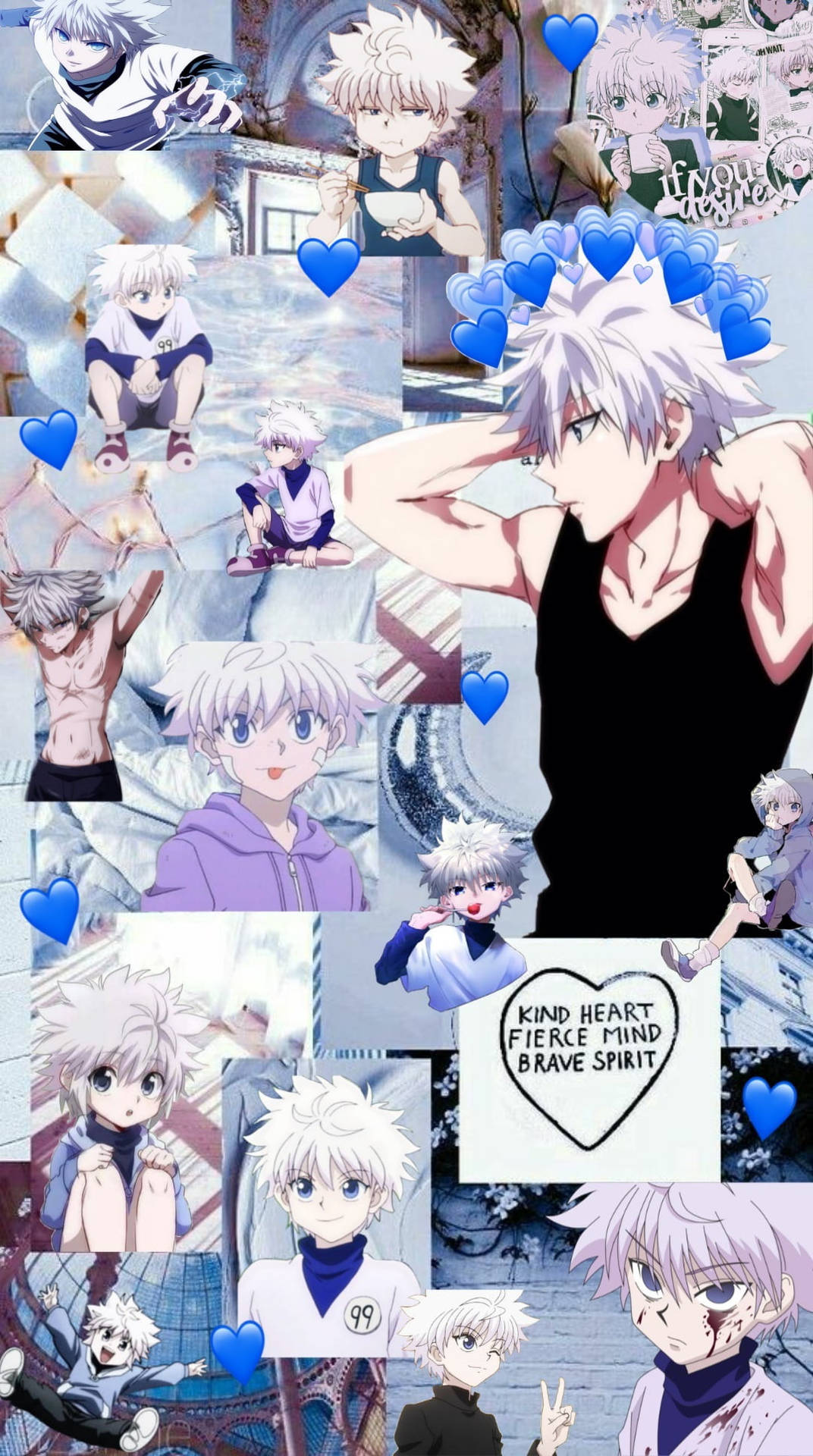 Download free Aesthetic Killua Zoldyck Collage Wallpaper - MrWallpaper.com