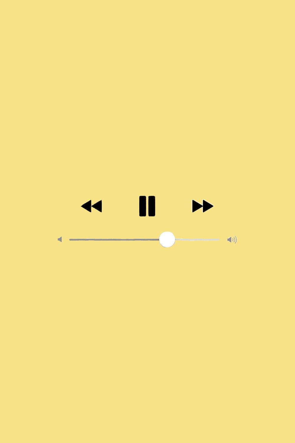 Aesthetic Music Player In Yellow Wallpaper
