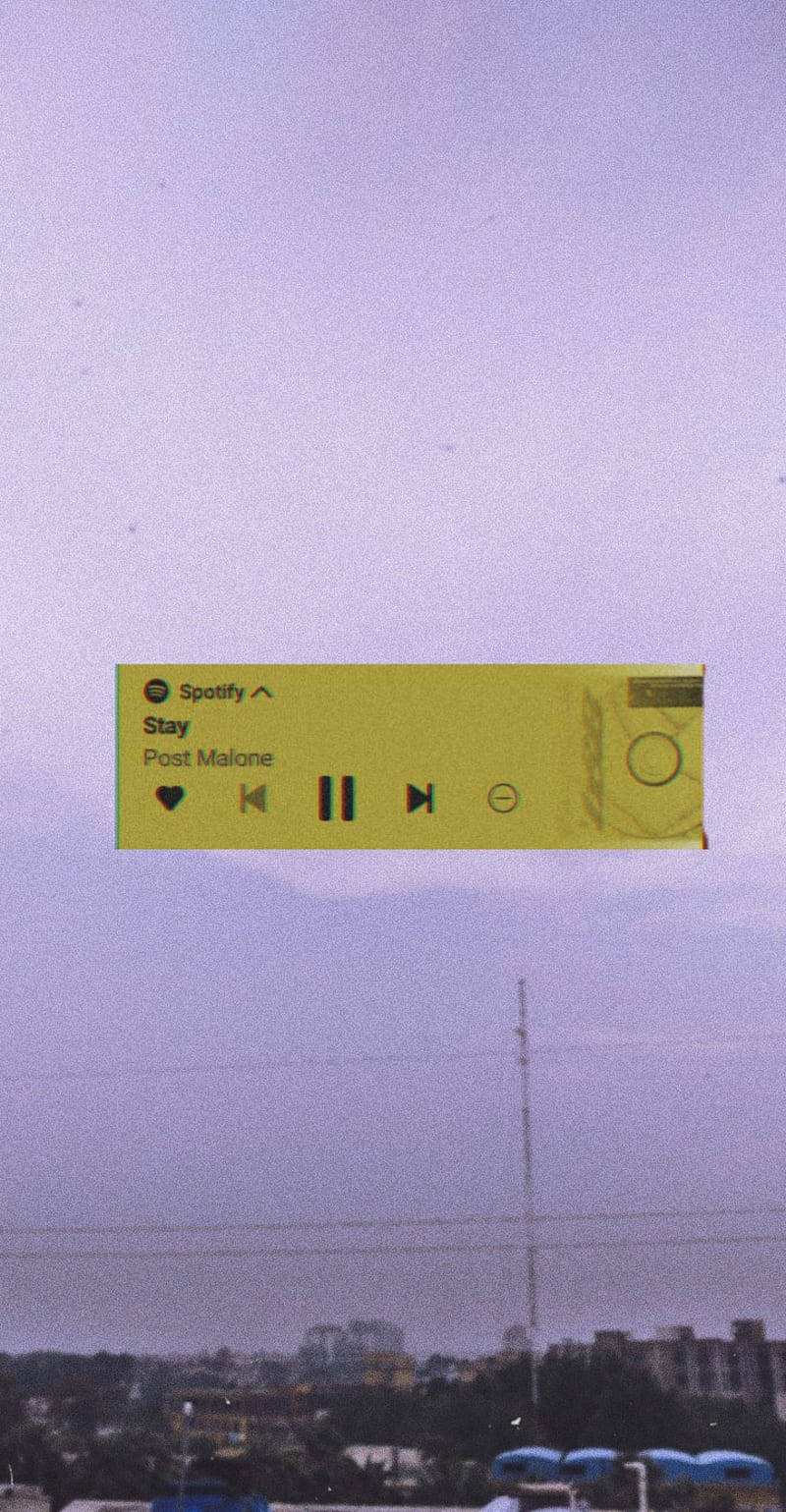 Aesthetic Music Stay By Post Malone Wallpaper