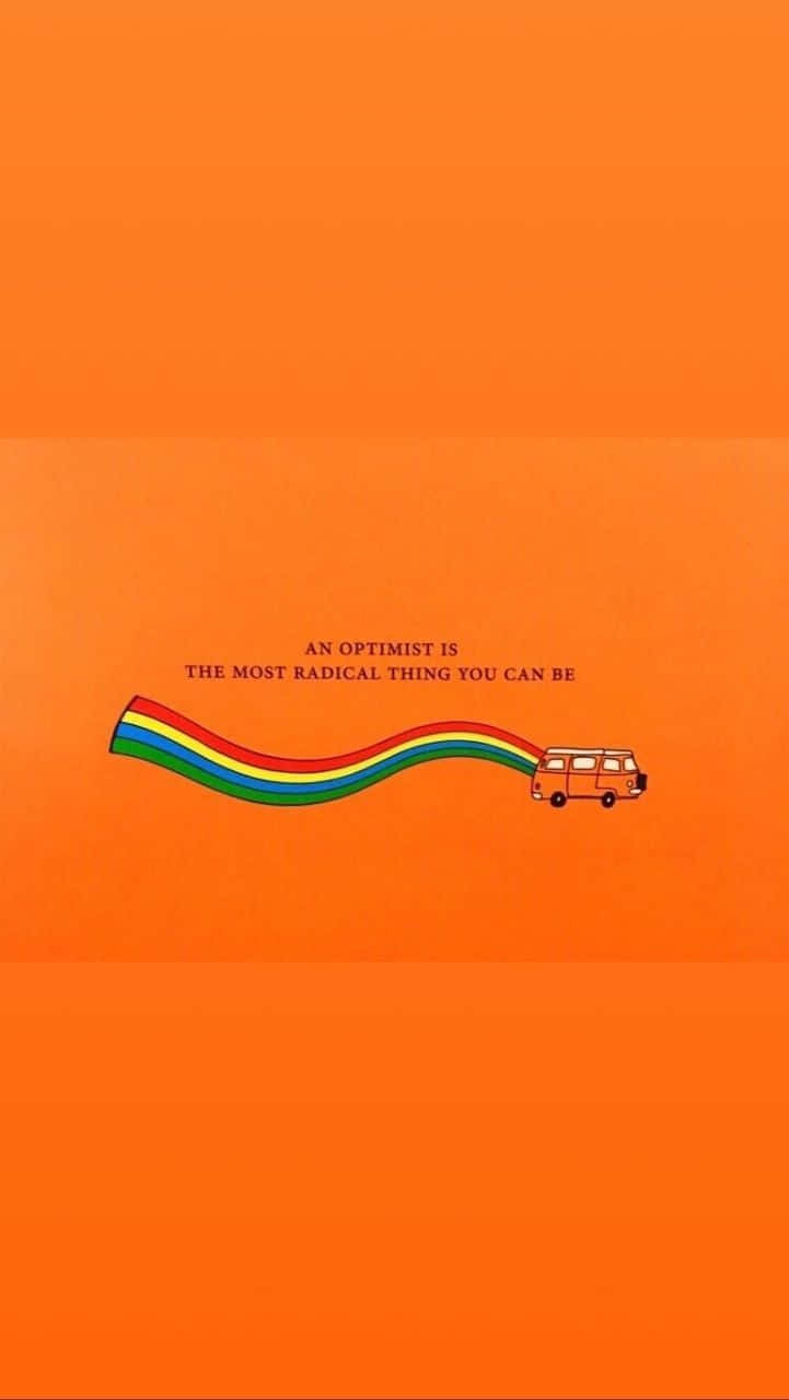 Aesthetic Orange One Color Wallpaper