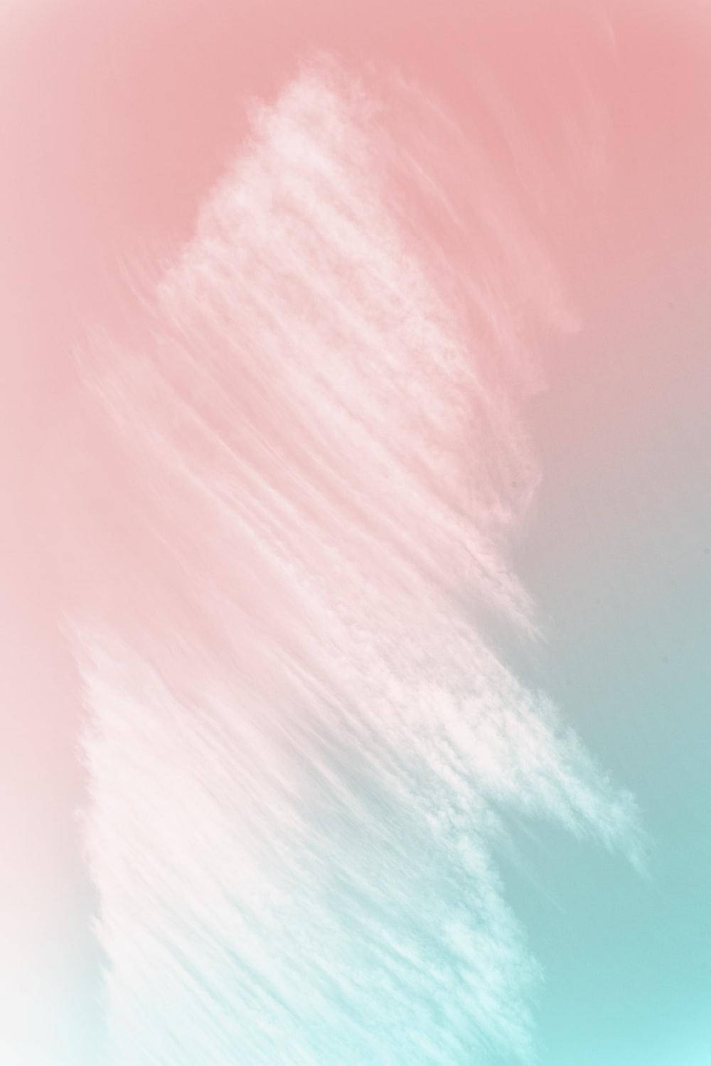 Aesthetic Peach Pink Cloudy Wallpaper