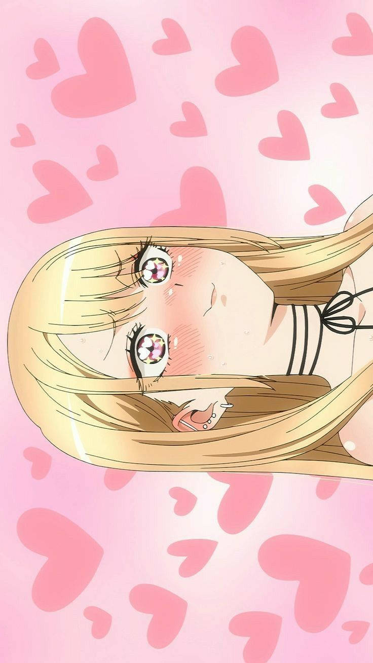 Aesthetic Pink Anime Girl Cute Face Wallpaper