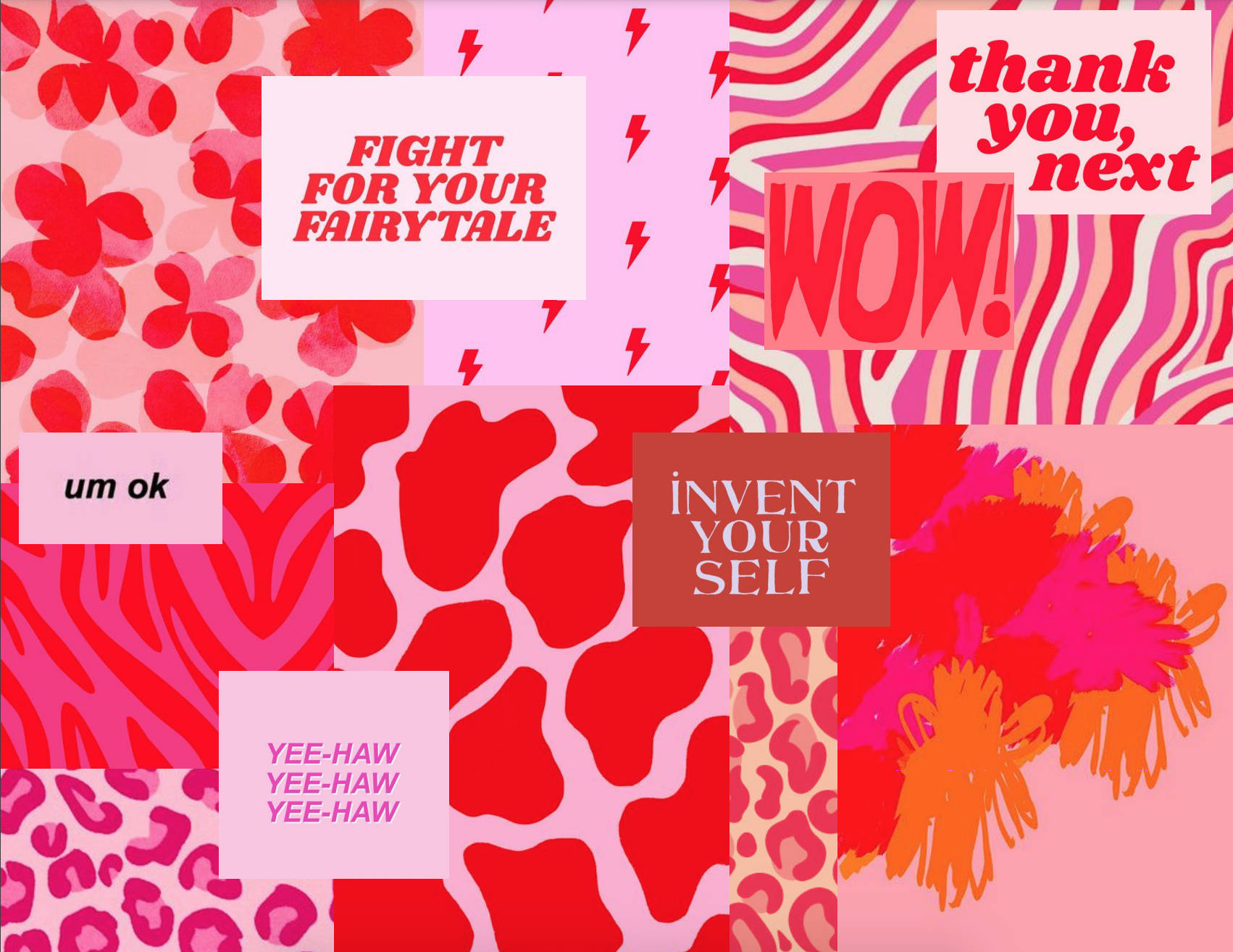 Download free Aesthetic Prints Pink Preppy Wallpaper 