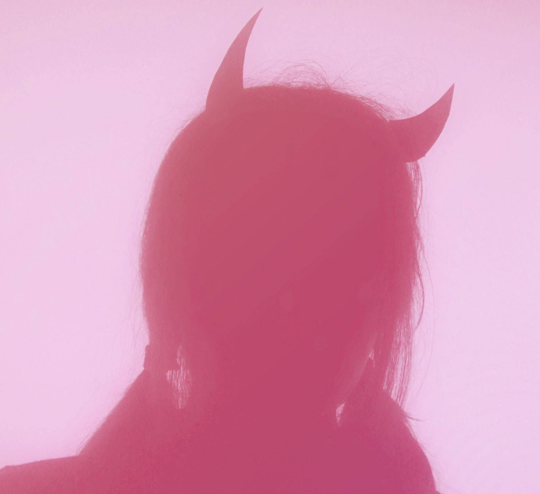 Aesthetic Profile Picture Pink Devil Shadow Wallpaper