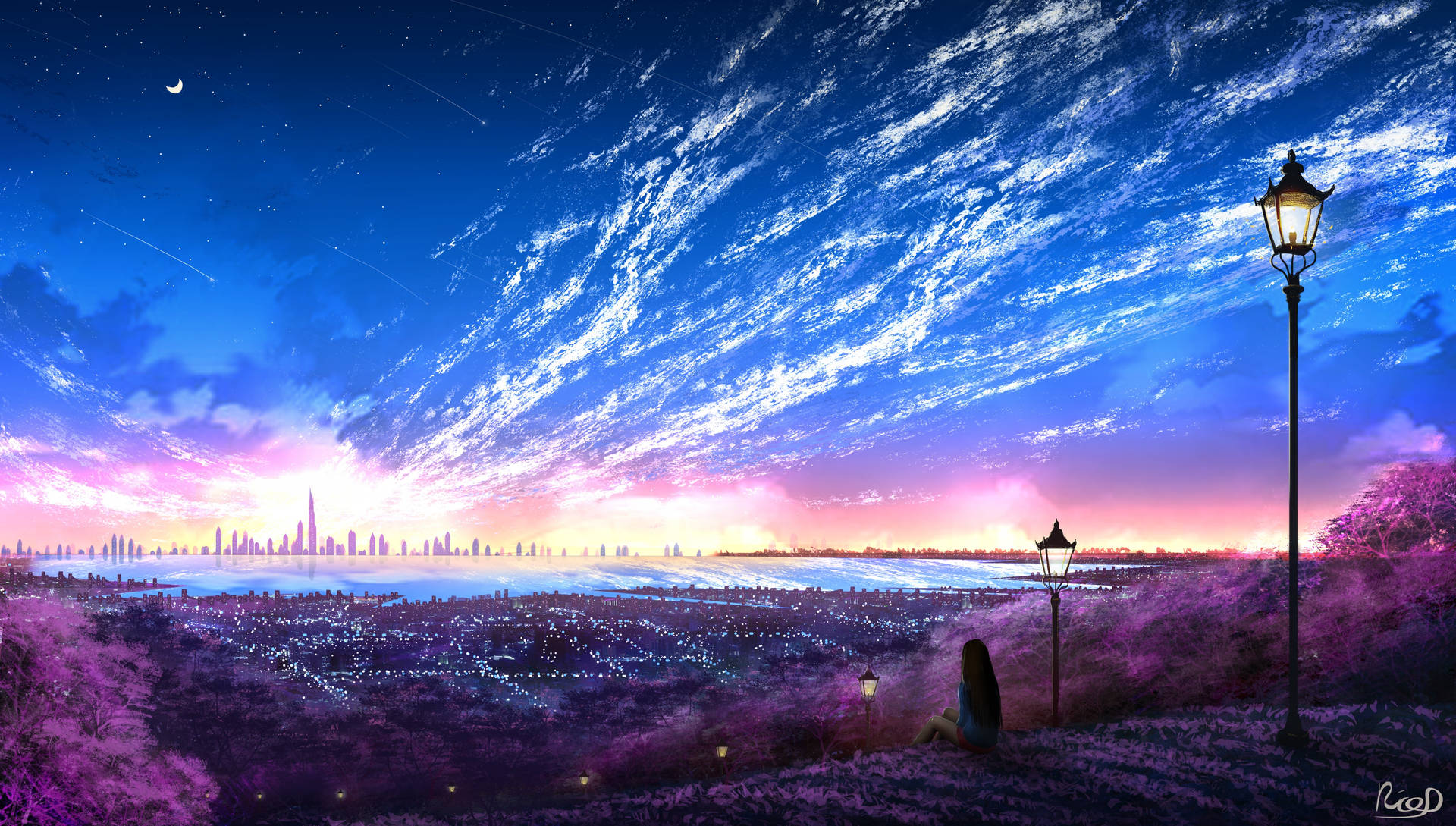 Download free Aesthetic Purple Anime 4k Wallpaper - MrWallpaper.com