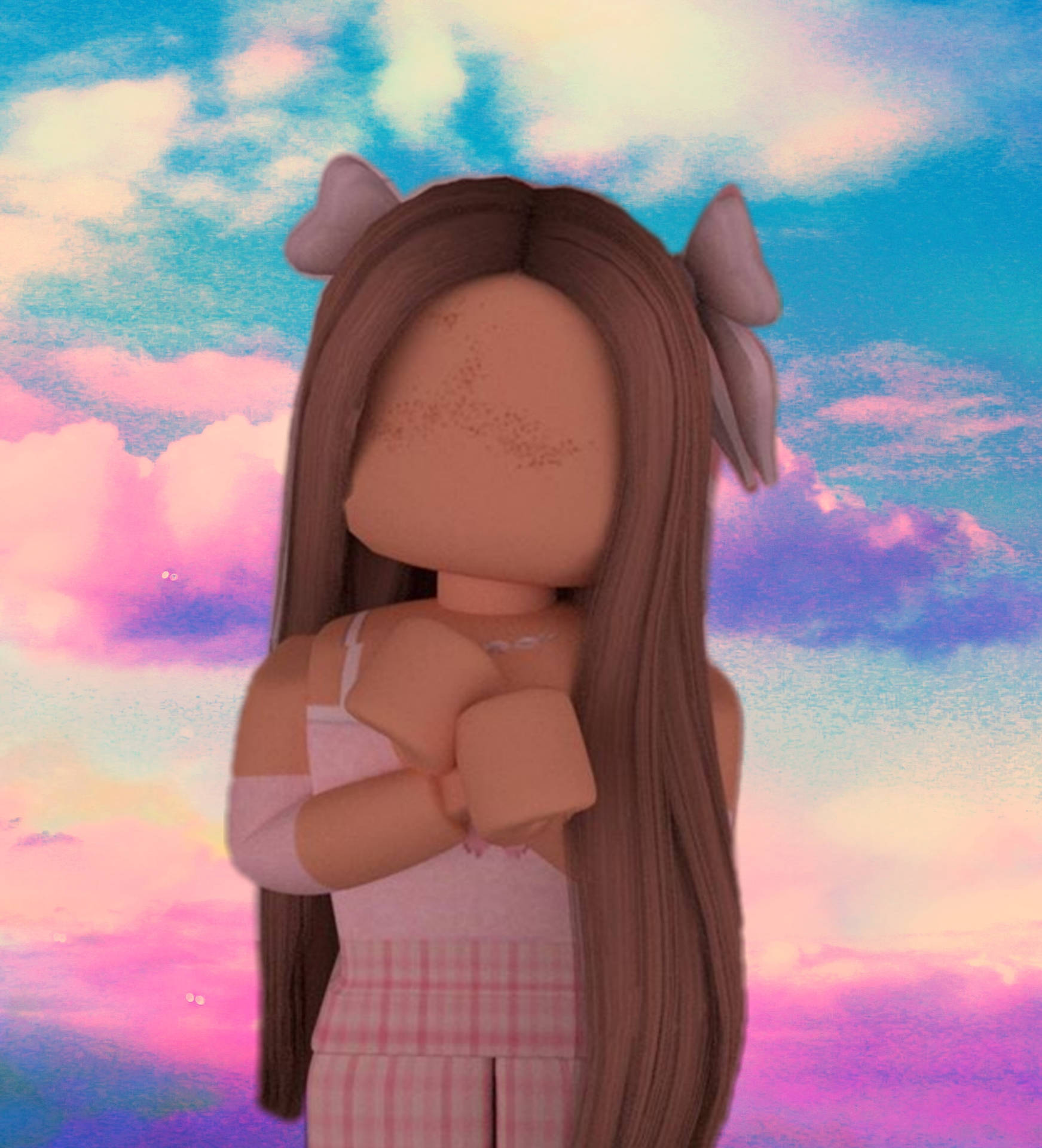 Download free Aesthetic Roblox Girl With Pink Bows Wallpaper -  MrWallpaper.com