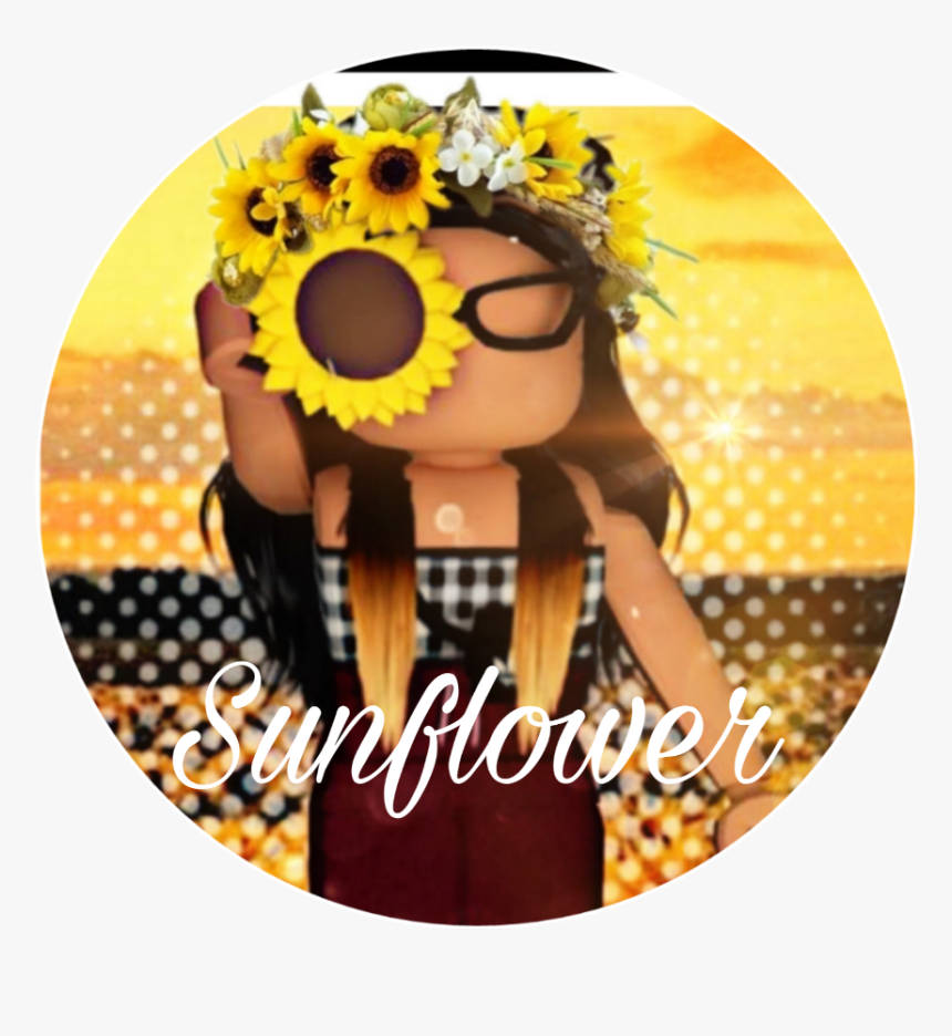 Aesthetic Roblox Girl With Sunflowers Wallpaper