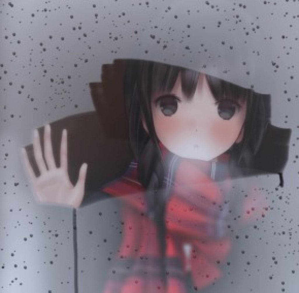 Aesthetic Sad Anime Girl In The Window Wallpaper