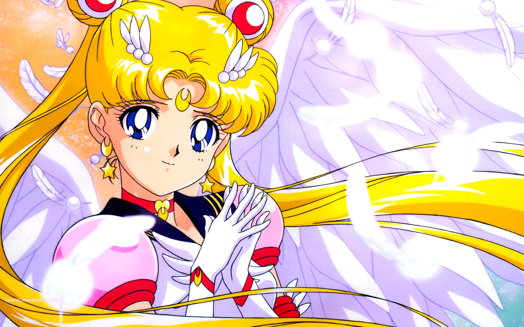 Aesthetic Sailor Moon Wings Feathers Wallpaper