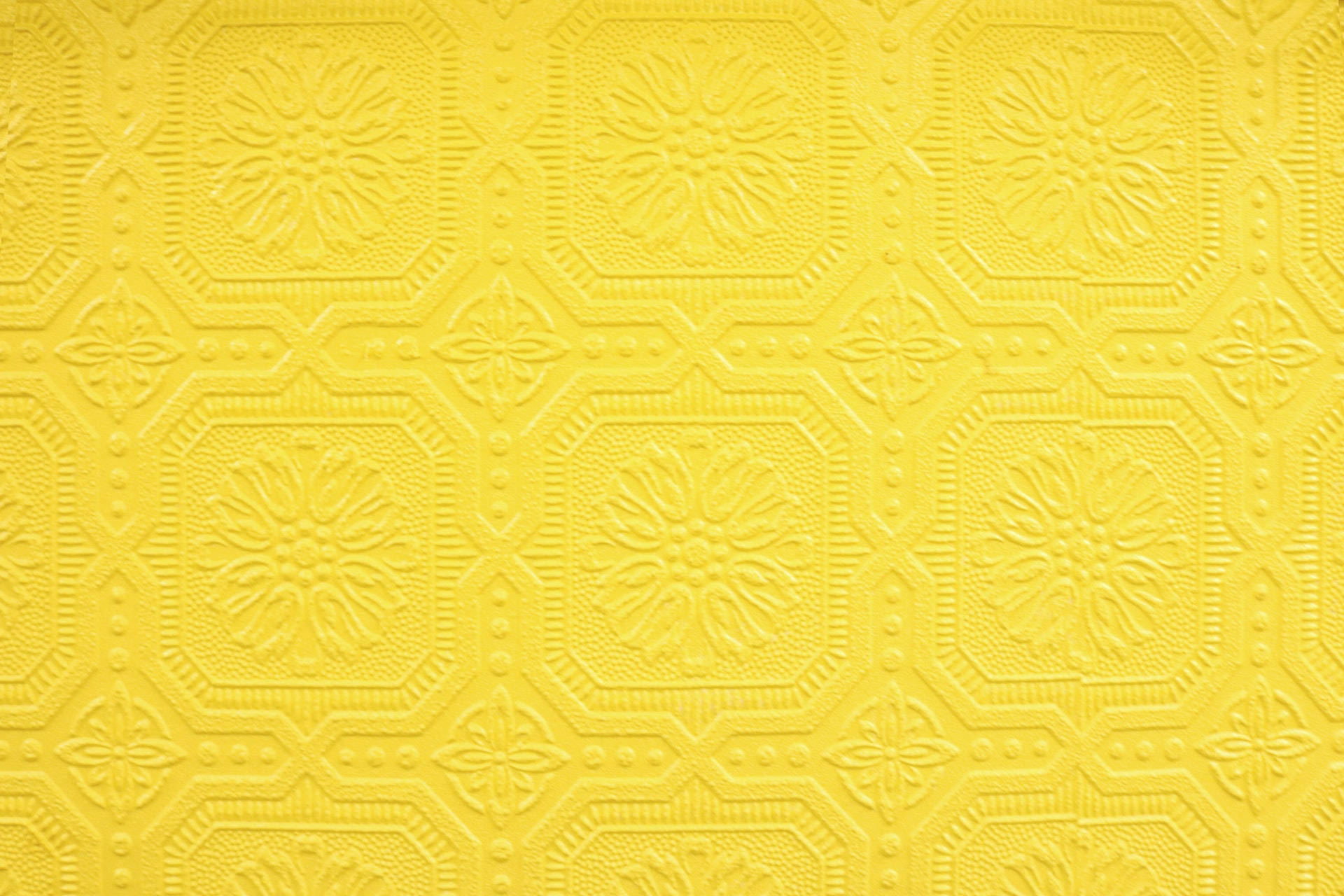 Aesthetic Yellow Pattern Banner Wallpaper