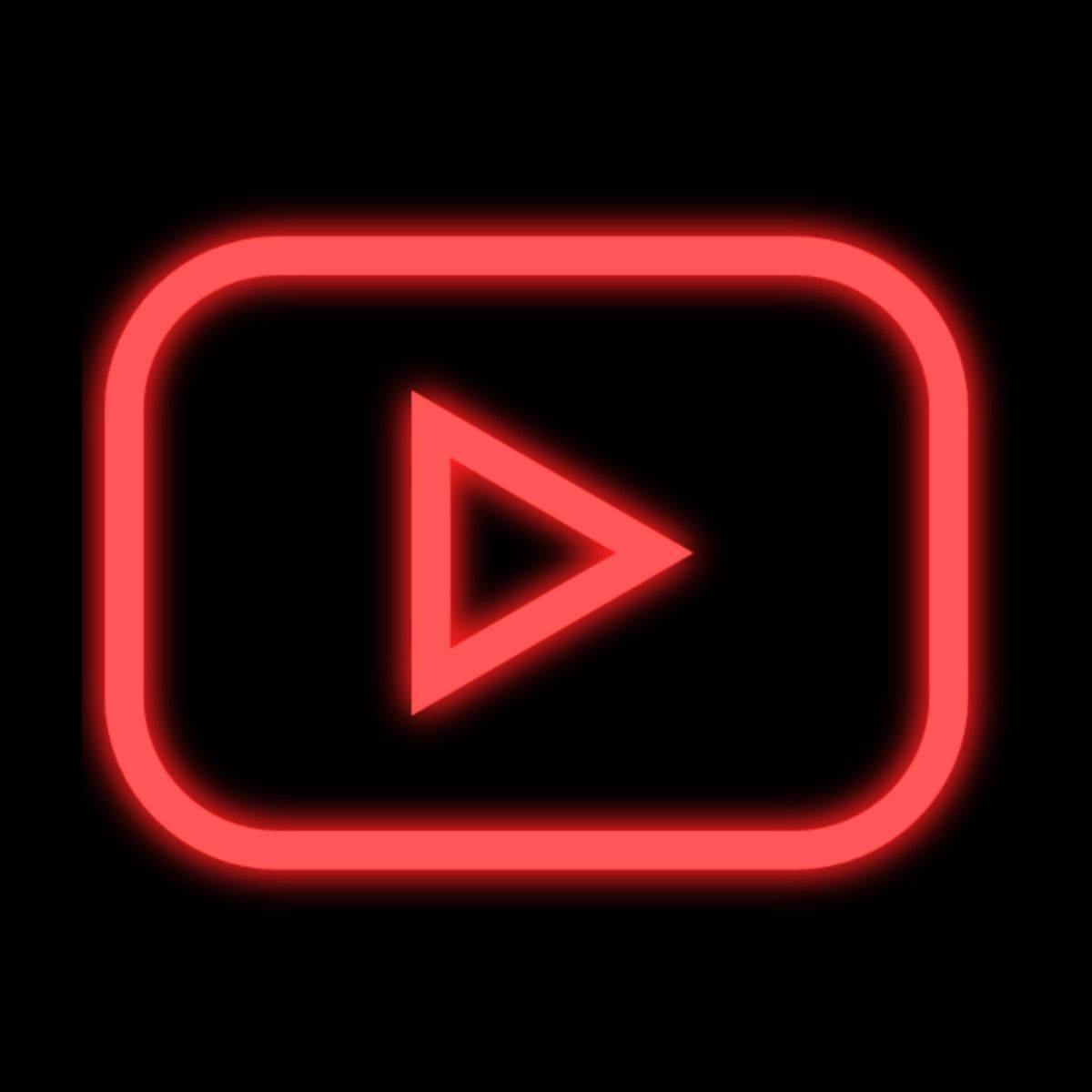 Aesthetic Youtube Black And Red Logo Wallpaper
