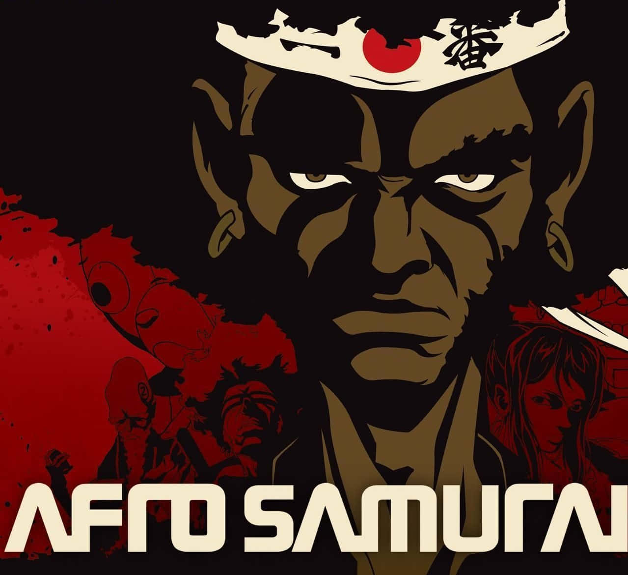 Afro Samurai In A Powerful Action Stance Wallpaper